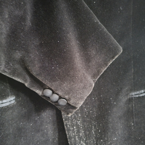 GENTS HUGO BOSS Vintage Dinner Tuxedo Jacket Size 40 Reg Black Soft Satin/Velvet - Picture 13 of 14